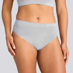 [EXP-A] Women's SmoothFit Bikini Brief - Ultimate Grey - Bamboo Underwear - Model:Yolanda