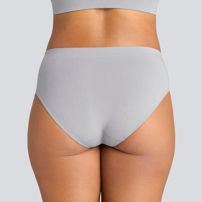 Women's SmoothFit Bikini Brief - Ultimate Grey - Bamboo Underwear - Model:Yolanda