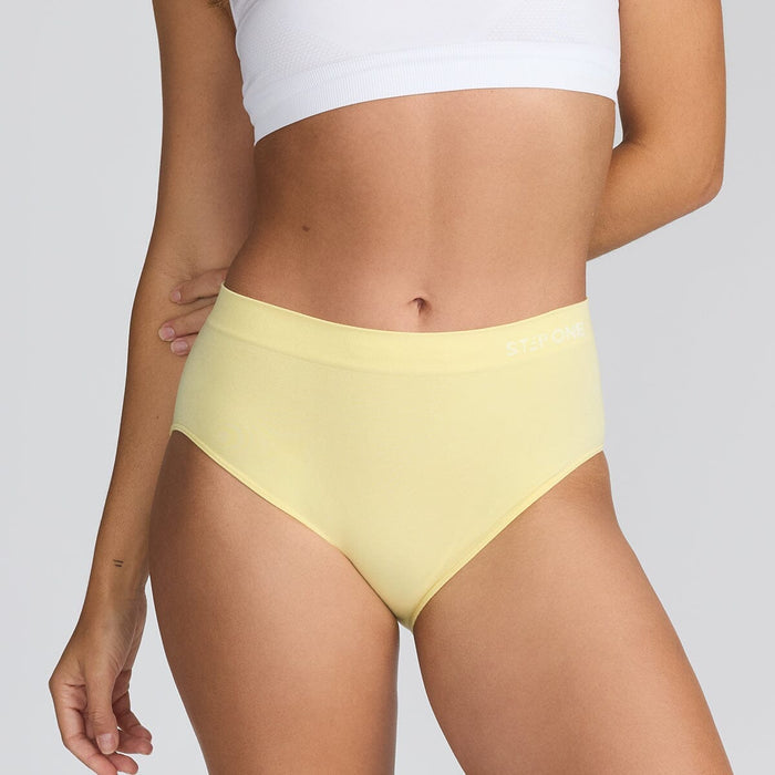 [EXP-A] Yellow Full Brief Seamless Underwear - Model:Elke