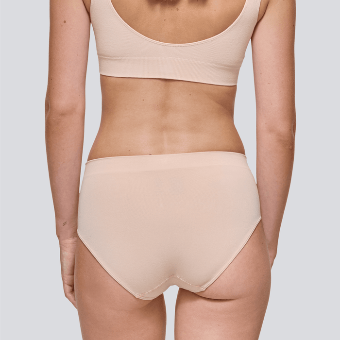 Women's SmoothFit Full Brief - Light Beige - Bamboo Underwear - Model:Emily