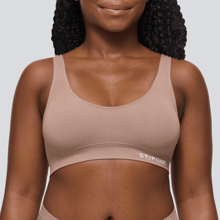 Women's SmoothFit Padded Bra - Ash Brown - Bamboo Underwear