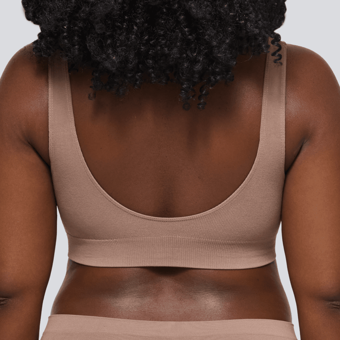 Women's SmoothFit Padded Bra - Ash Brown - Bamboo Underwear