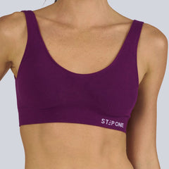 Women's SmoothFit Padded Bra - Dark Purple - Bamboo Underwear