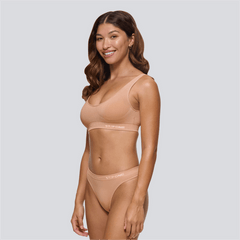 Women's SmoothFit Padded Bra - Pink Beige - Bamboo Underwear