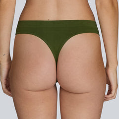 Women's SmoothFit Thong - Olive Green - Bamboo Underwear