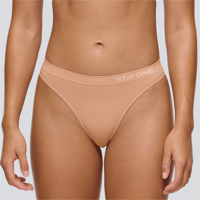 Women's SmoothFit Thong - Pink Beige - Bamboo Underwear